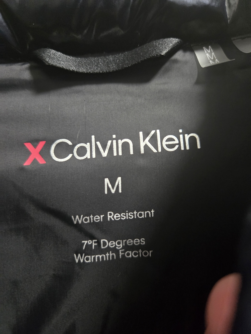 Calvin Klein Shiny Black Puffer Jacket - Picture 6 of 6